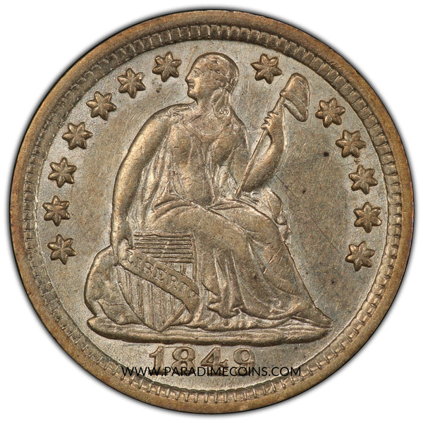 1849/6 H10C 9 Over Widely Placed 6 AU55 PCGS CAC - Paradime Coins | PCGS NGC CACG CAC Rare US Numismatic Coins For Sale