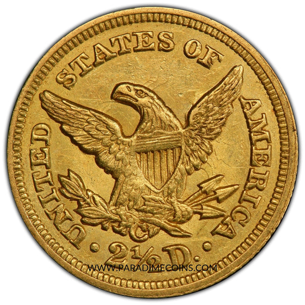 1850-C $2.5 AU58 PCGS - Paradime Coins | PCGS NGC CACG CAC Rare US Numismatic Coins For Sale