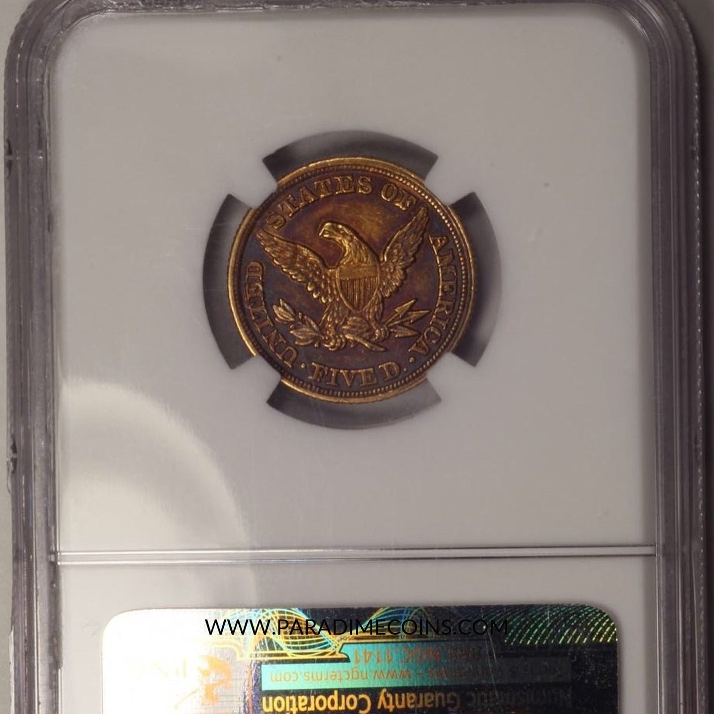 1850-C WEAK C $5 AU55 NGC - Paradime Coins | PCGS NGC CACG CAC Rare US Numismatic Coins For Sale