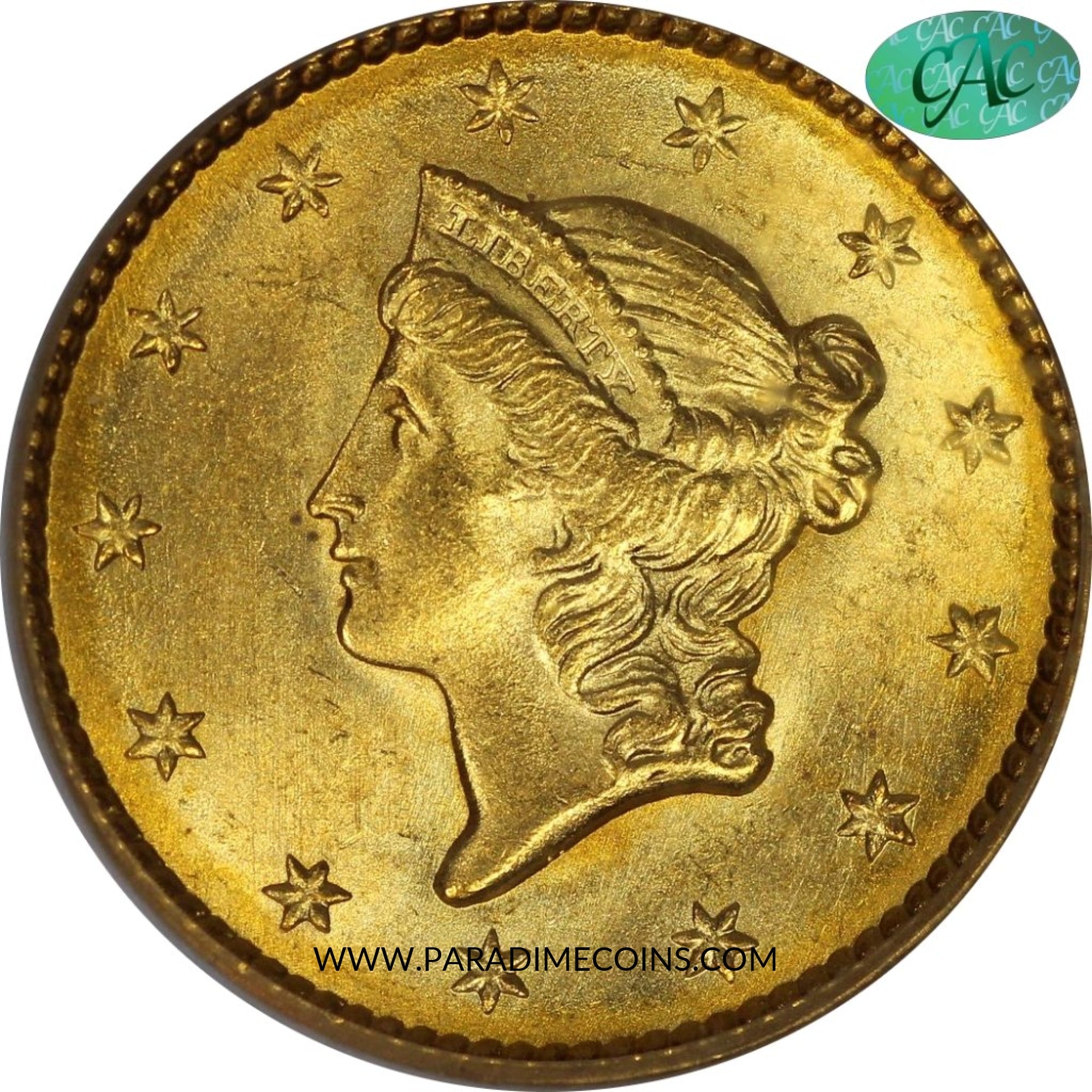 1850 G$1 MS65 PCGS CAC - Paradime Coins | PCGS NGC CACG CAC Rare US Numismatic Coins For Sale