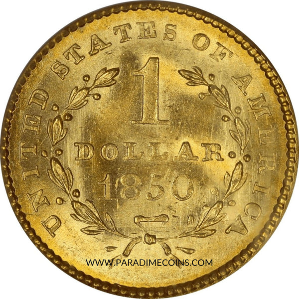1850 G$1 MS65 PCGS CAC - Paradime Coins | PCGS NGC CACG CAC Rare US Numismatic Coins For Sale