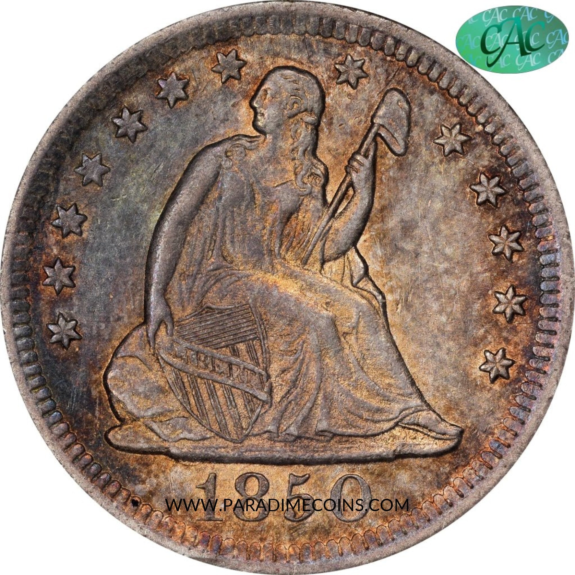 1850-O 25C MS61 NGC CAC - Paradime Coins US Coins For Sale