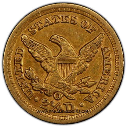 1852-O $2.5 AU58 PCGS CAC - Paradime Coins | PCGS NGC CACG CAC Rare US Numismatic Coins For Sale