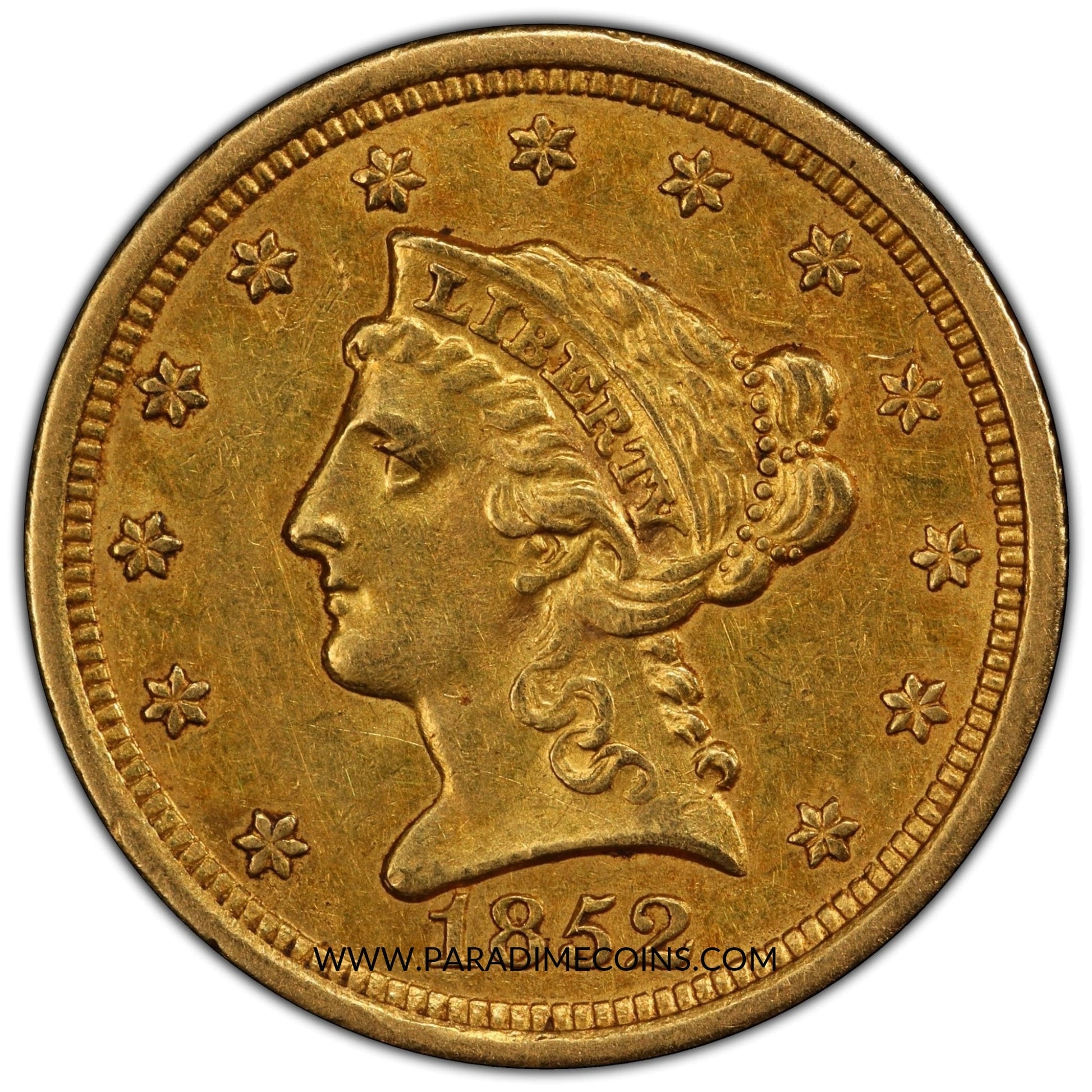 1852-O $2.5 AU58 PCGS CAC - Paradime Coins | PCGS NGC CACG CAC Rare US Numismatic Coins For Sale