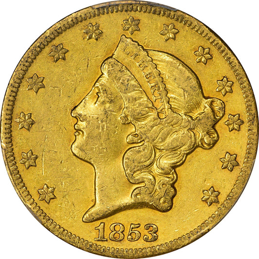 1853-O $20 XF40 PCGS - Paradime Coins | PCGS NGC CACG CAC Rare US Numismatic Coins For Sale