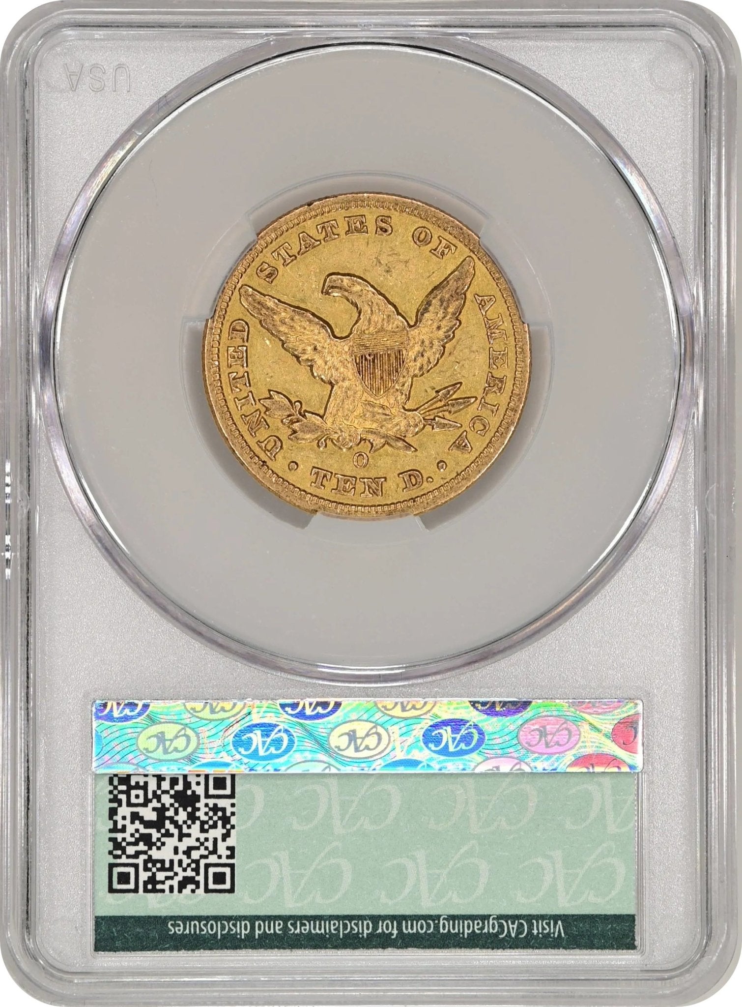 1853-O $10 AU55 CACG - Paradime Coins | PCGS NGC CACG CAC Rare US Numismatic Coins For Sale