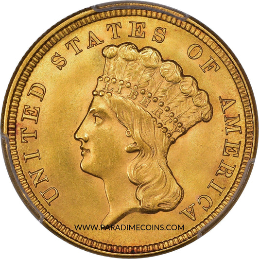 1854 $3 MS64 PCGS - Paradime Coins | PCGS NGC CACG CAC Rare US Numismatic Coins For Sale