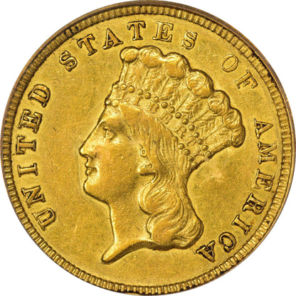 1854-O $3 AU50 PCGS CAC - Paradime Coins | PCGS NGC CACG CAC Rare US Numismatic Coins For Sale