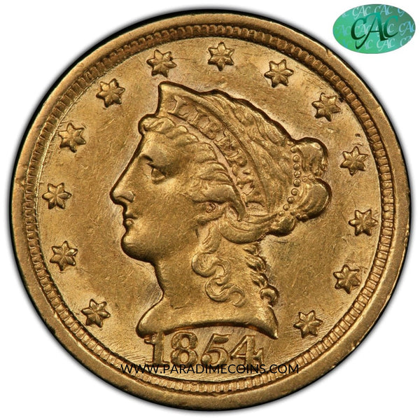 1854-D $2.5 AU58 PCGS CAC - Paradime Coins | PCGS NGC CACG CAC Rare US Numismatic Coins For Sale