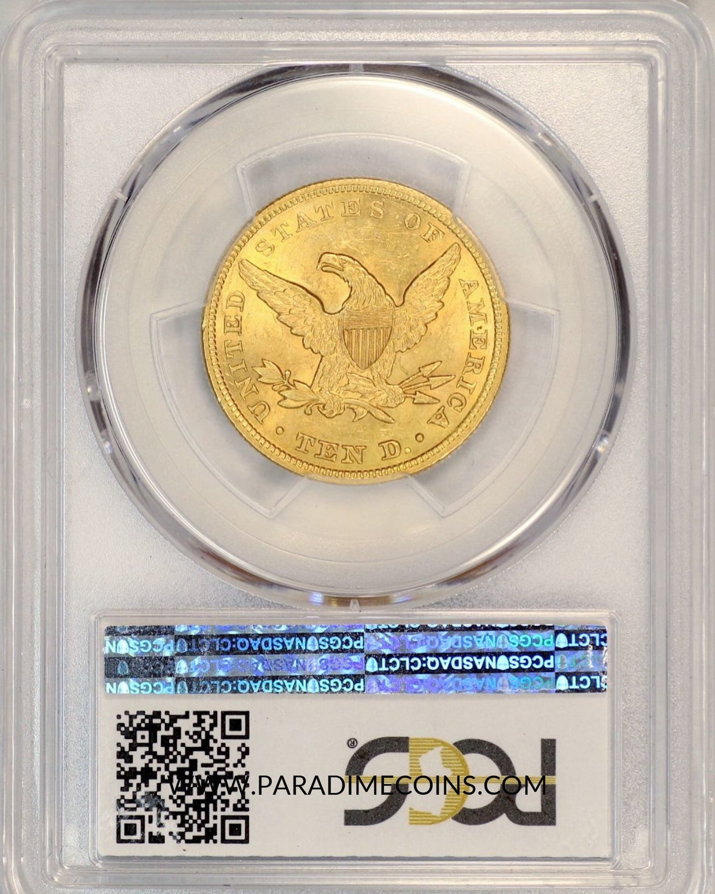 1855 $10 MS62+ PCGS - Paradime Coins | PCGS NGC CACG CAC Rare US Numismatic Coins For Sale