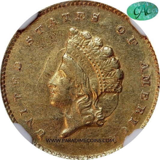 1855-C G$1 AU55 NGC CAC - Paradime Coins | PCGS NGC CACG CAC Rare US Numismatic Coins For Sale