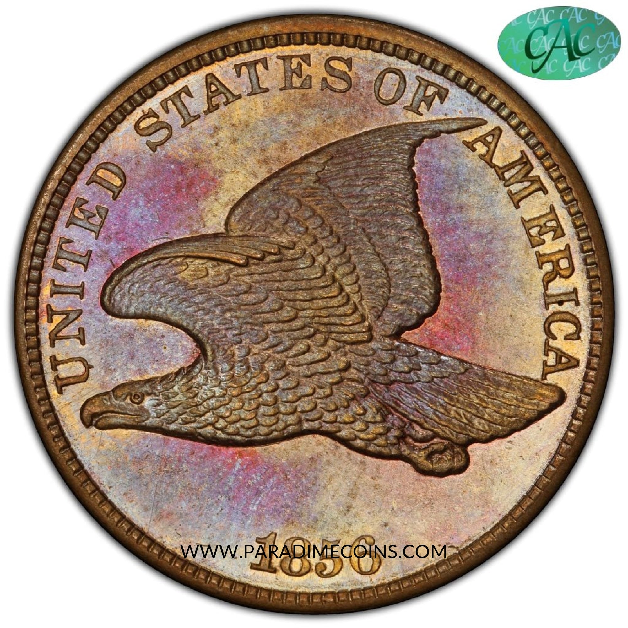 1856 1C PR66 PCGS CAC - Paradime Coins US Coins For Sale