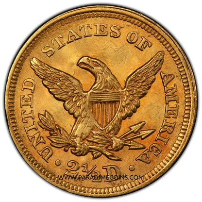 1856 $2.5 MS64+ PCGS CAC - Paradime Coins | PCGS NGC CACG CAC Rare US Numismatic Coins For Sale
