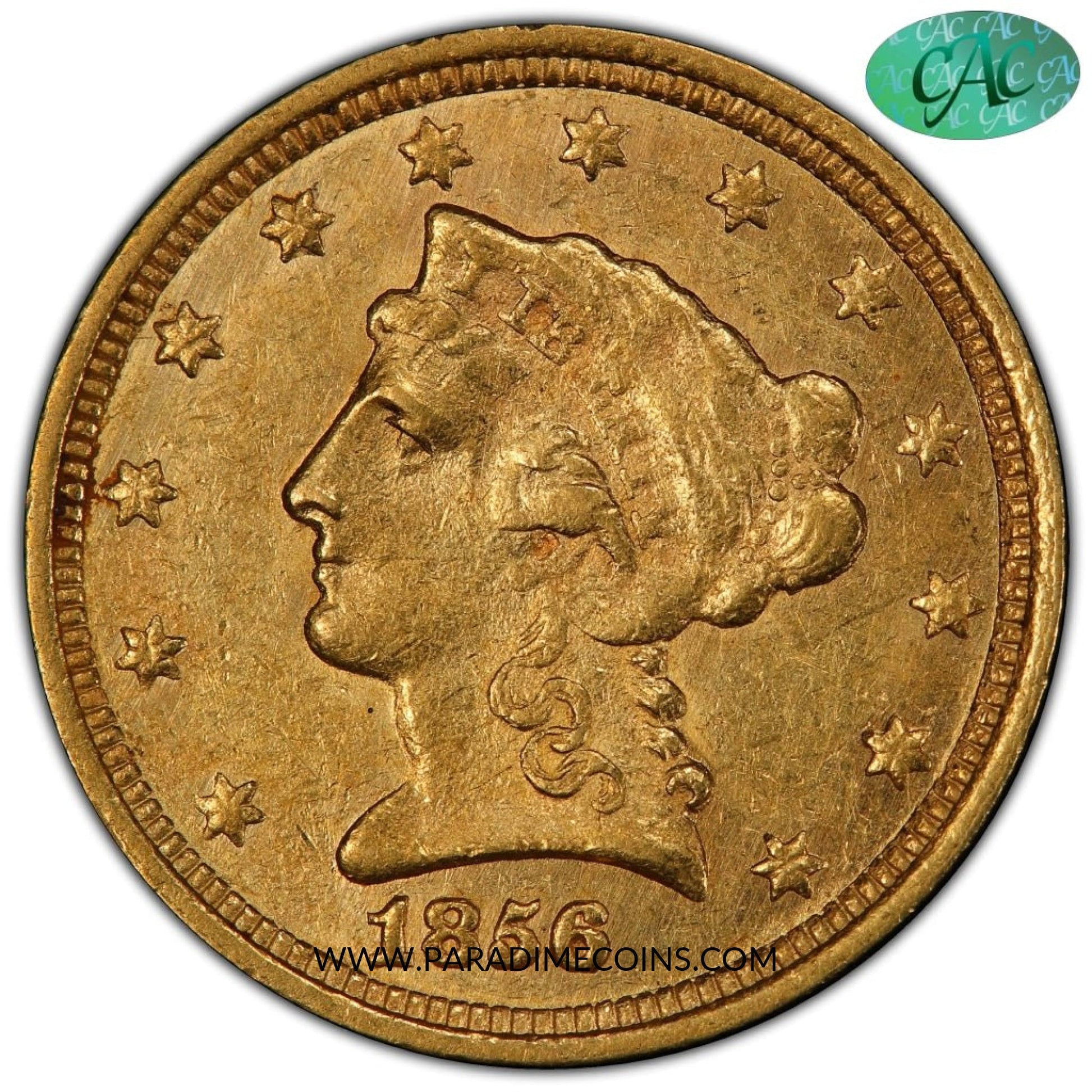 1856-C $2.5 MS61 PCGS CAC - Paradime Coins | PCGS NGC CACG CAC Rare US Numismatic Coins For Sale