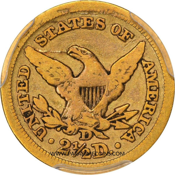 1856-D $2.5 VG10 PCGS CAC - Paradime Coins | PCGS NGC CACG CAC Rare US Numismatic Coins For Sale