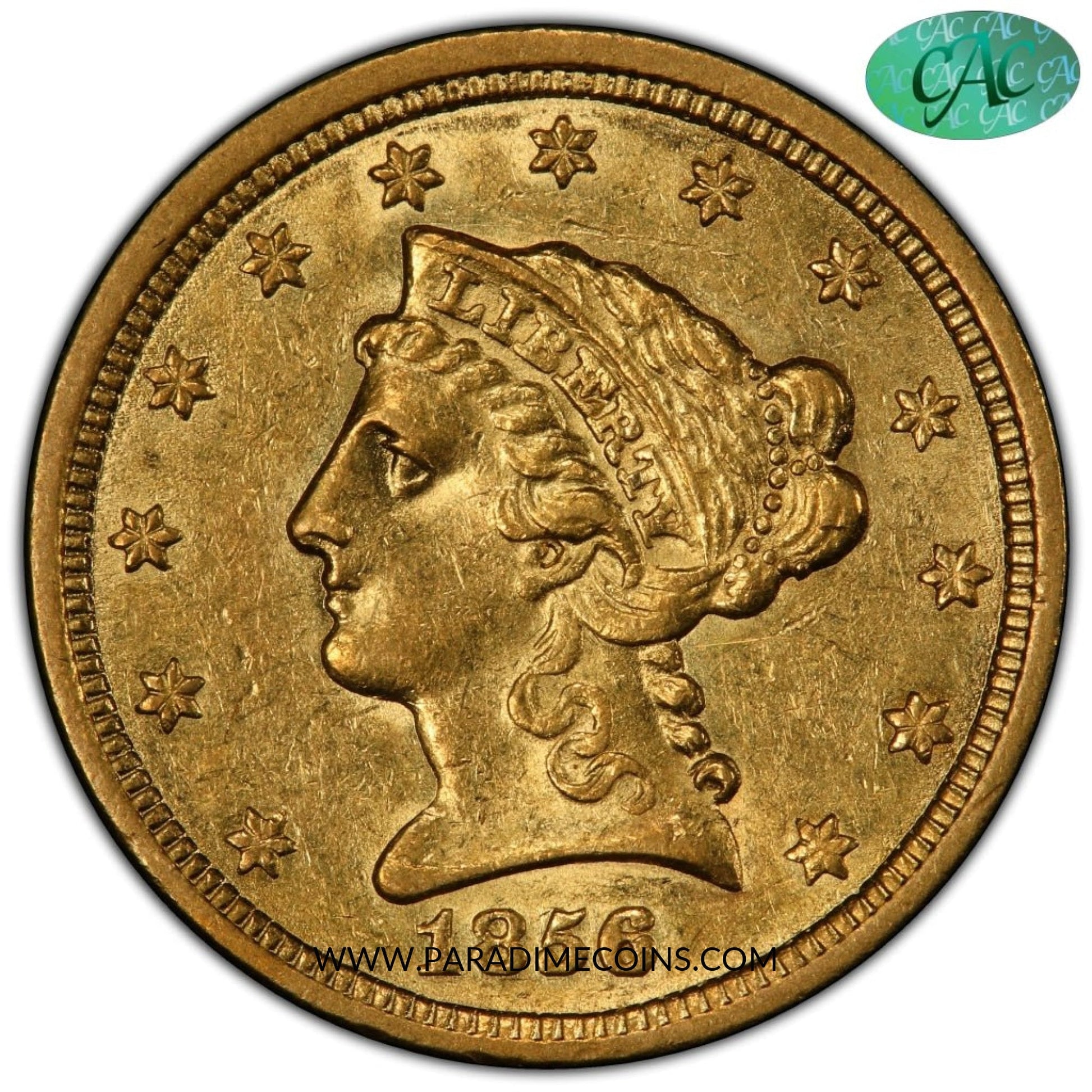 1856-O $2.5 AU58 PCGS CAC - Paradime Coins | PCGS NGC CACG CAC Rare US Numismatic Coins For Sale