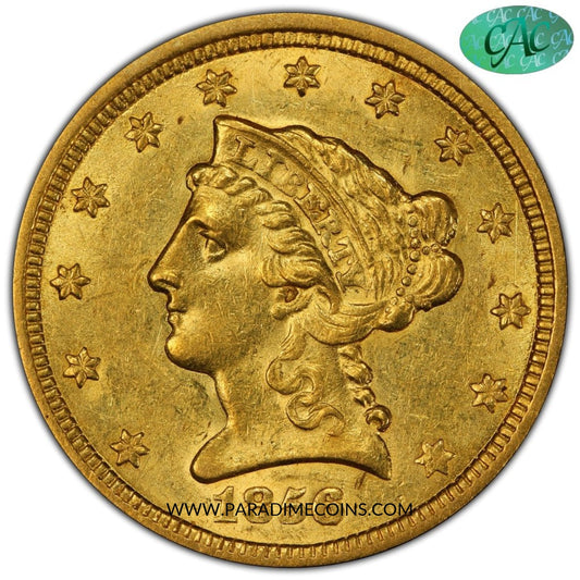1856-O $2.5 AU58 PCGS CAC - Paradime Coins | PCGS NGC CACG CAC Rare US Numismatic Coins For Sale