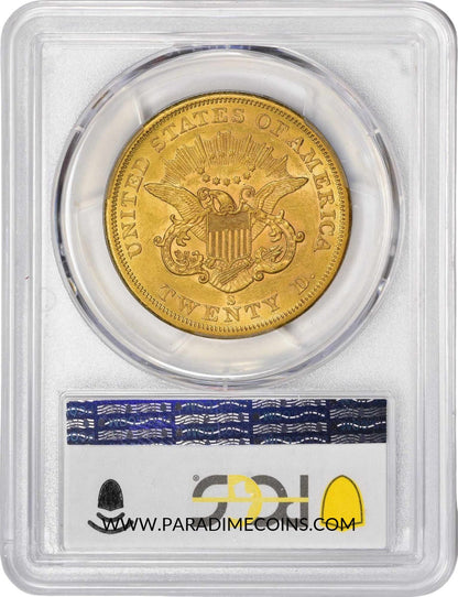 1856-S $20 AU58 PCGS - Paradime Coins | PCGS NGC CACG CAC Rare US Numismatic Coins For Sale