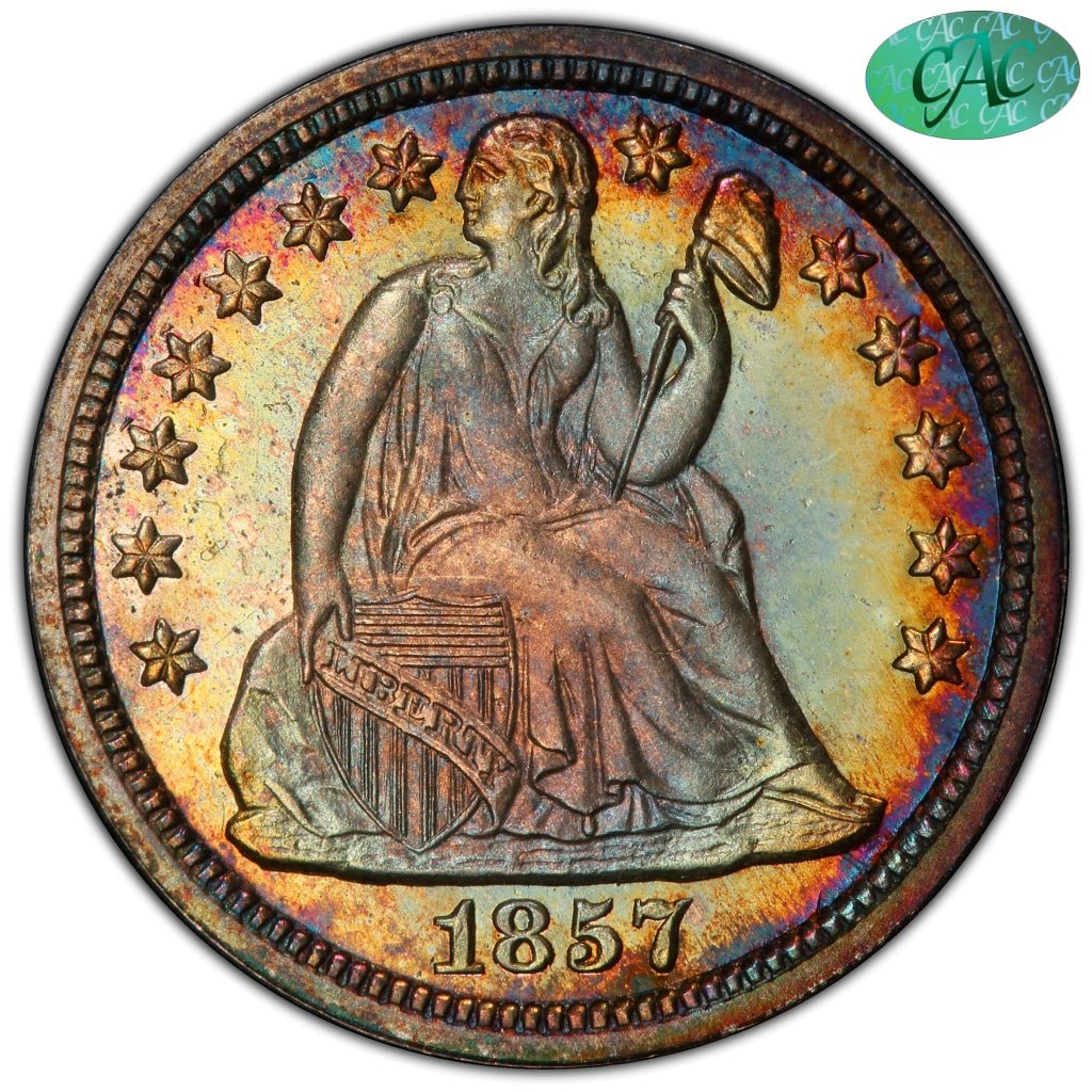 1857 10C PR67+ PCGS CAC - Paradime Coins US Coins For Sale
