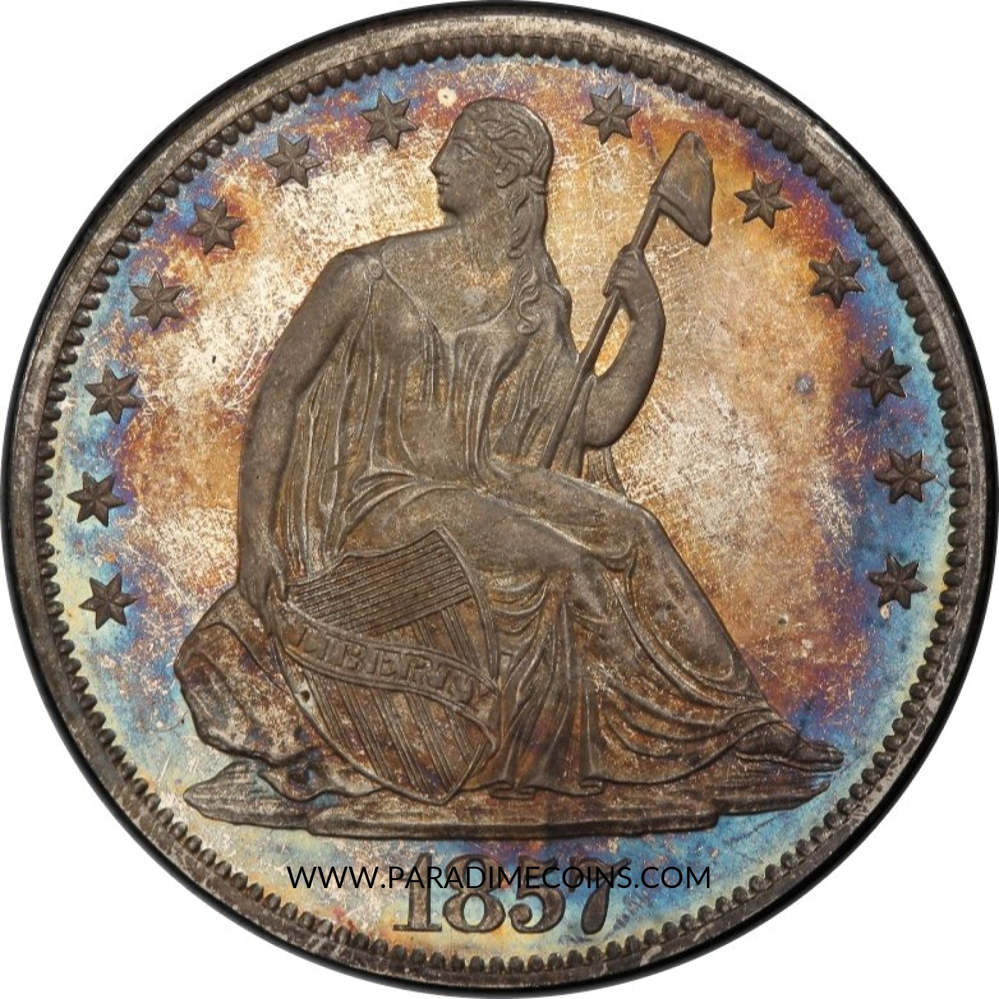 1857 50C PR66+ CAM PCGS GOLD CAC - Paradime Coins | PCGS NGC CACG CAC Rare US Numismatic Coins For Sale