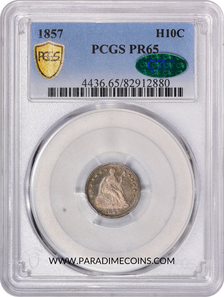 1857 H10C PR65 PCGS CAC - Paradime Coins | PCGS NGC CACG CAC Rare US Numismatic Coins For Sale