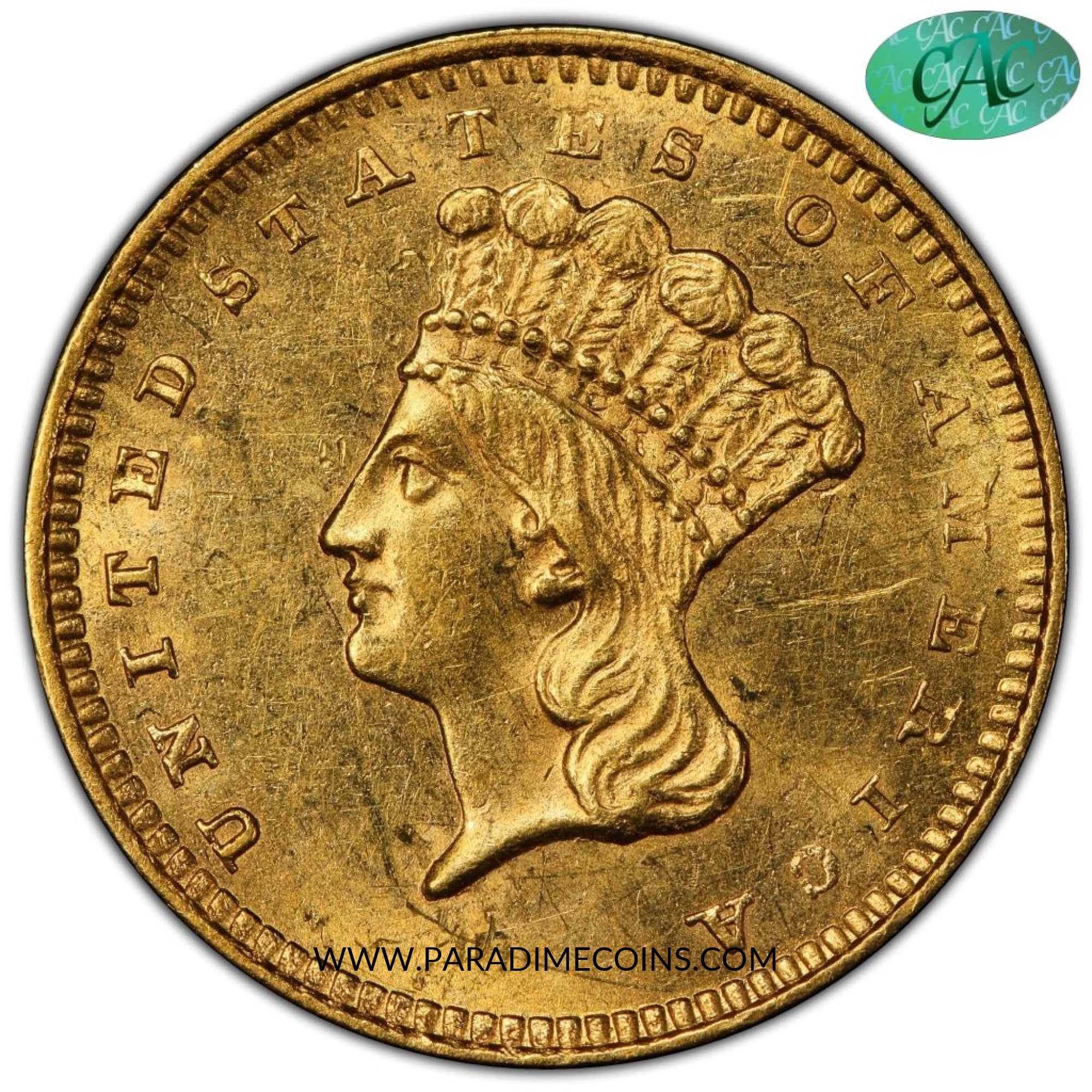 1857-S G$1 MS61 PCGS CAC - Paradime Coins | PCGS NGC CACG CAC Rare US Numismatic Coins For Sale