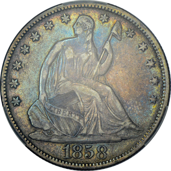 1858 50C VF35 CACG - Paradime Coins | PCGS NGC CACG CAC Rare US Numismatic Coins For Sale