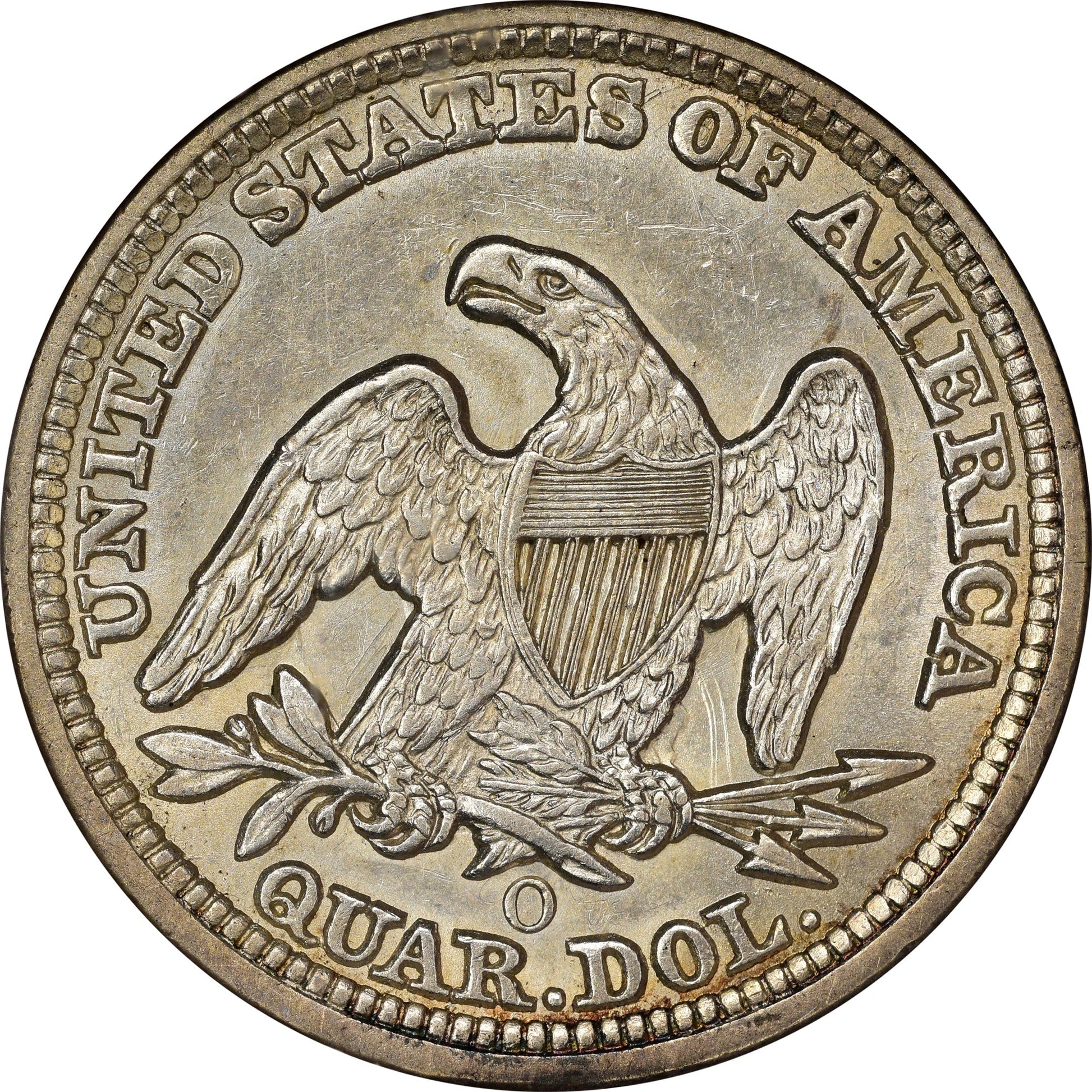 1858-O 25C AU58 NGC - Paradime Coins | PCGS NGC CACG CAC Rare US Numismatic Coins For Sale