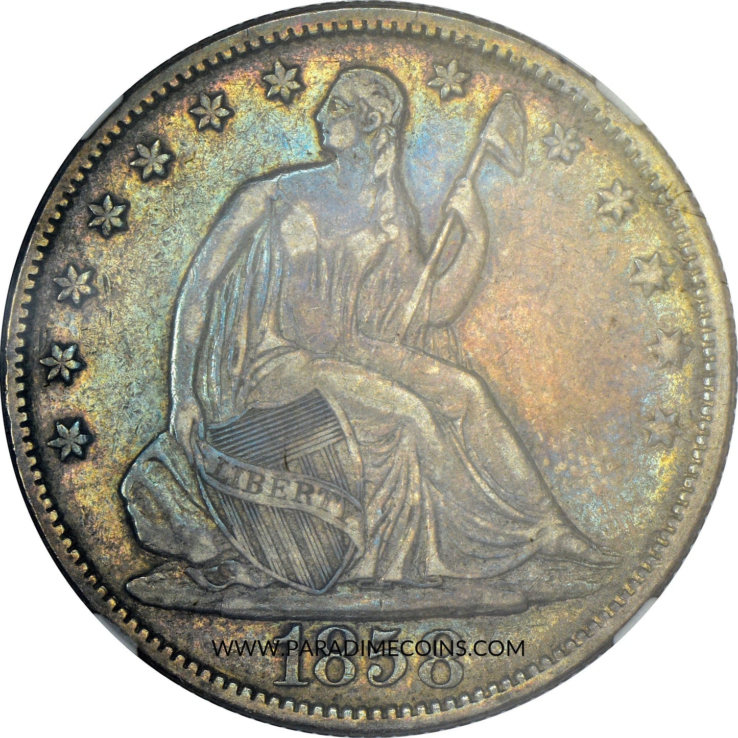 1858 50C VF35 NGC - Paradime Coins | PCGS NGC CACG CAC Rare US Numismatic Coins For Sale