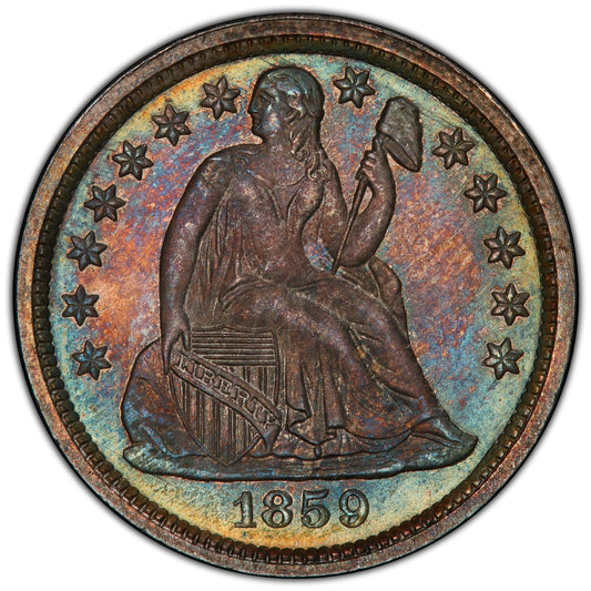 1859 10C MS68 PCGS - Paradime Coins | PCGS NGC CACG CAC Rare US Numismatic Coins For Sale