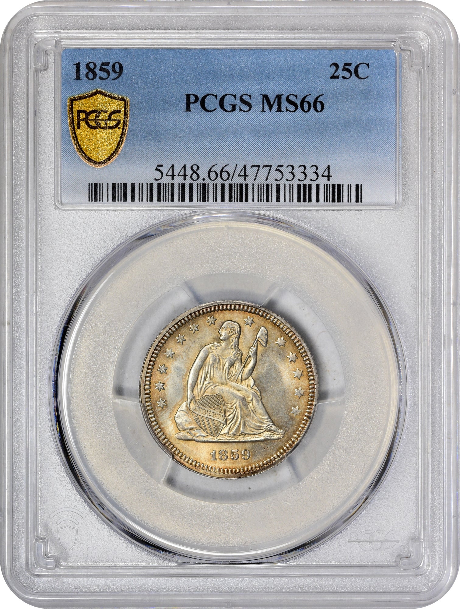 1859 25C MS66 PCGS - Paradime Coins | PCGS NGC CACG CAC Rare US Numismatic Coins For Sale