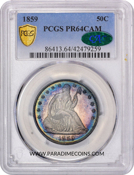 1859 50C PR64CAM PCGS CAC - Paradime Coins | PCGS NGC CACG CAC Rare US Numismatic Coins For Sale