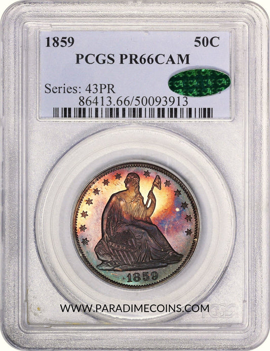 1859 50C PR66 CAM PCGS CAC - Paradime Coins | PCGS NGC CACG CAC Rare US Numismatic Coins For Sale
