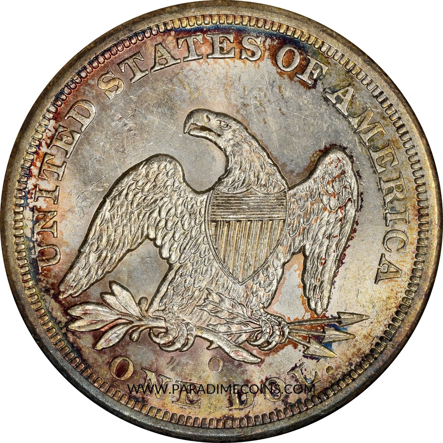 1859-O $1 MS60 OH NGC GOLD CAC - Paradime Coins | PCGS NGC CACG CAC Rare US Numismatic Coins For Sale