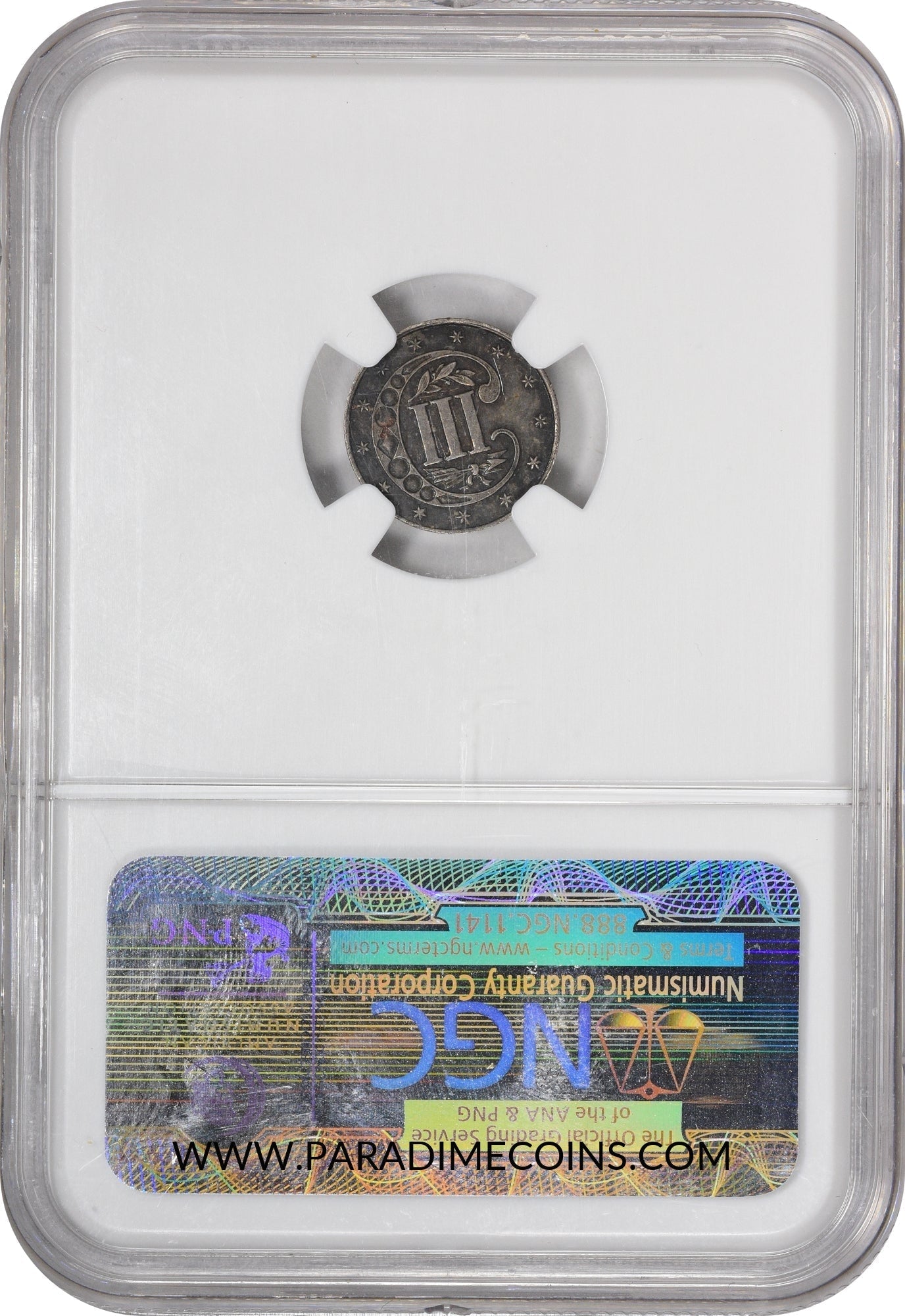 1859 3CS PR61 NGC - Paradime Coins | PCGS NGC CACG CAC Rare US Numismatic Coins For Sale