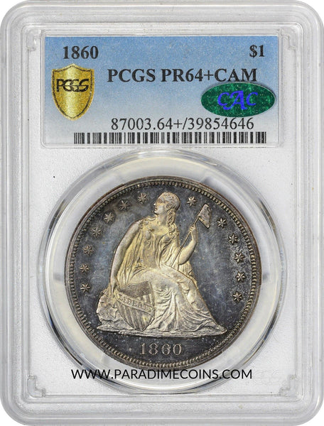 1860 $1 PR64+ CAMEO PCGS CAC - Paradime Coins | PCGS NGC CACG CAC Rare US Numismatic Coins For Sale