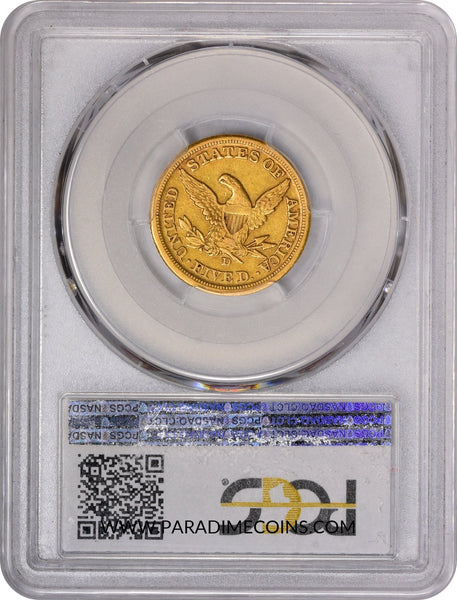 1860-D $5 MEDIUM XF40 PCGS - Paradime Coins | PCGS NGC CACG CAC Rare US Numismatic Coins For Sale