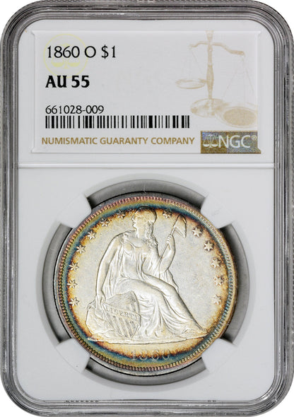 1860-O $1 AU55 NGC - Paradime Coins | PCGS NGC CACG CAC Rare US Numismatic Coins For Sale