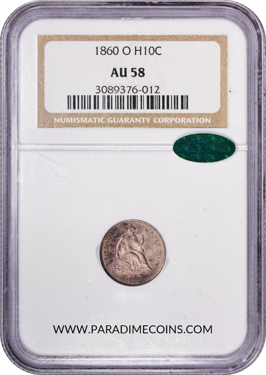 1860-O H10C AU58 NGC CAC - Paradime Coins | PCGS NGC CACG CAC Rare US Numismatic Coins For Sale