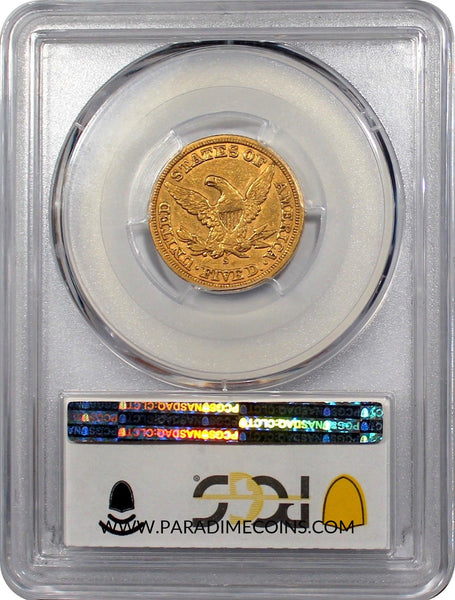 1860-S $5 XF45 PCGS CAC - Paradime Coins | PCGS NGC CACG CAC Rare US Numismatic Coins For Sale