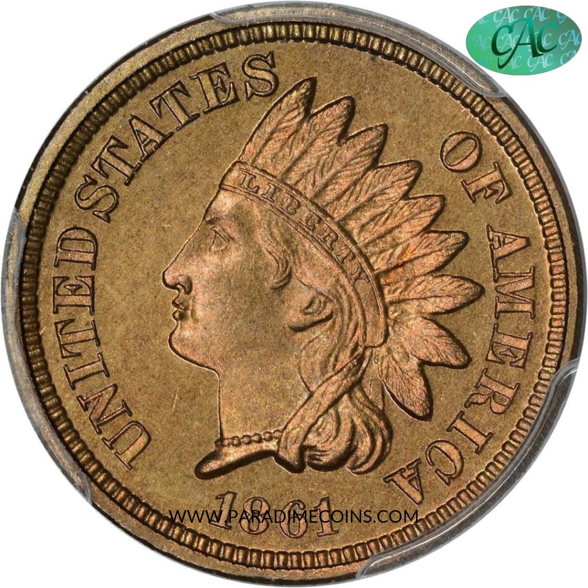 1861 1C PR65 PCGS CAC - Paradime Coins | PCGS NGC CACG CAC Rare US Numismatic Coins For Sale