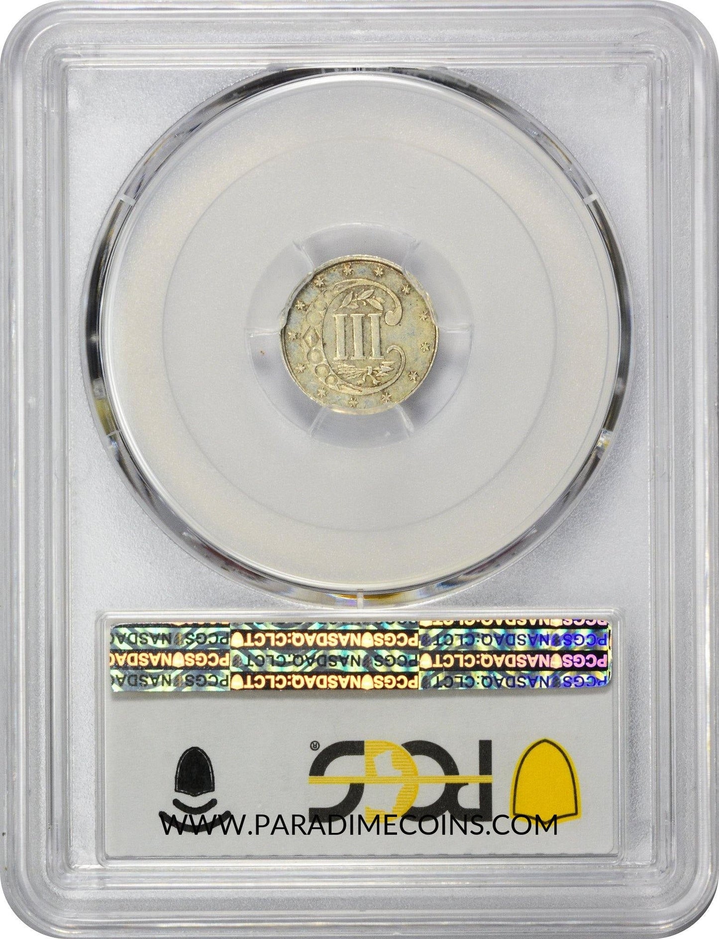 1861 3CS PR55 PCGS CAC - Paradime Coins | PCGS NGC CACG CAC Rare US Numismatic Coins For Sale