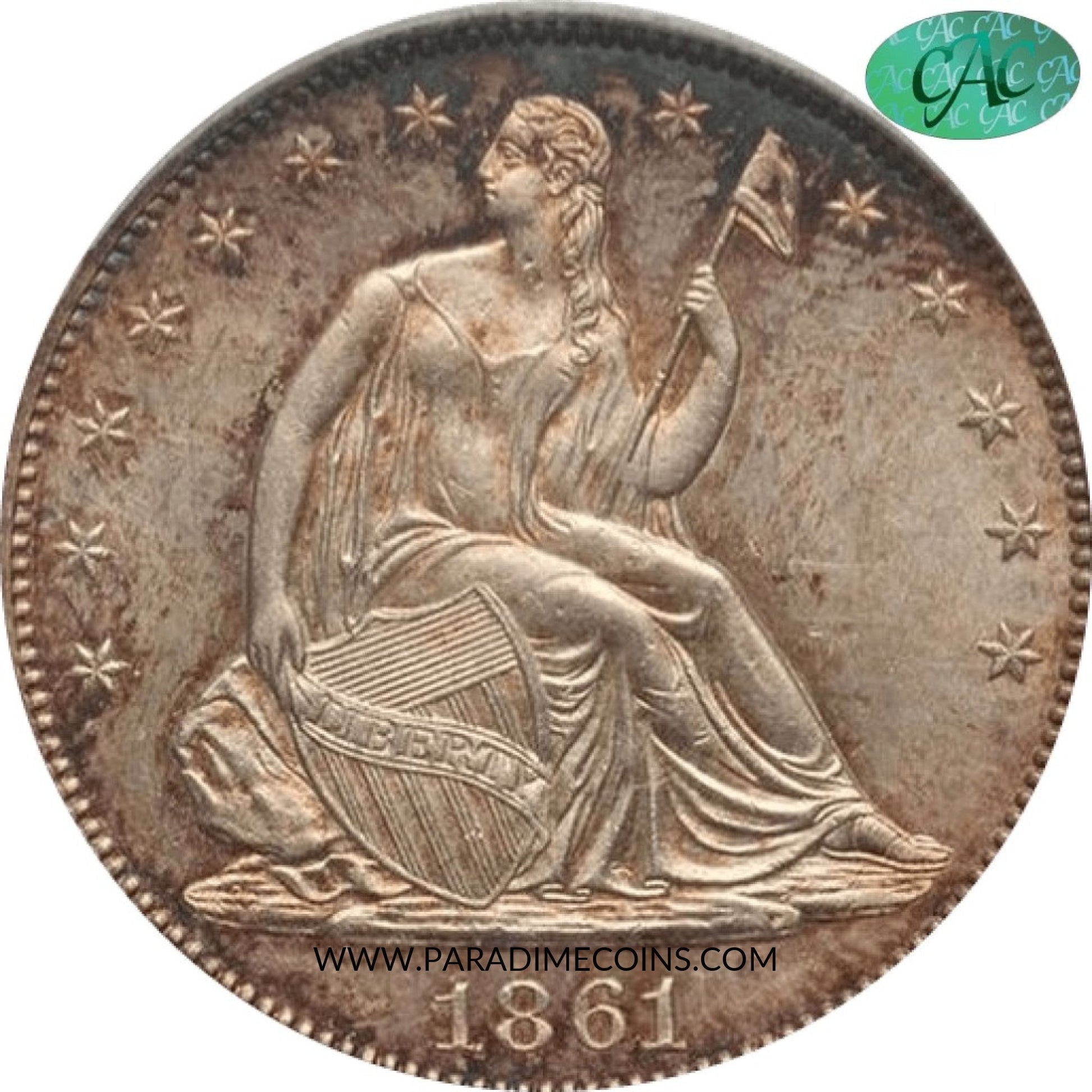 1861 50C MS64 PCGS CAC - Paradime Coins | PCGS NGC CACG CAC Rare US Numismatic Coins For Sale