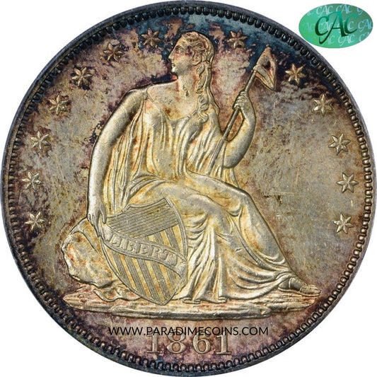 1861 50C MS64 PCGS CAC - Paradime Coins | PCGS NGC CACG CAC Rare US Numismatic Coins For Sale
