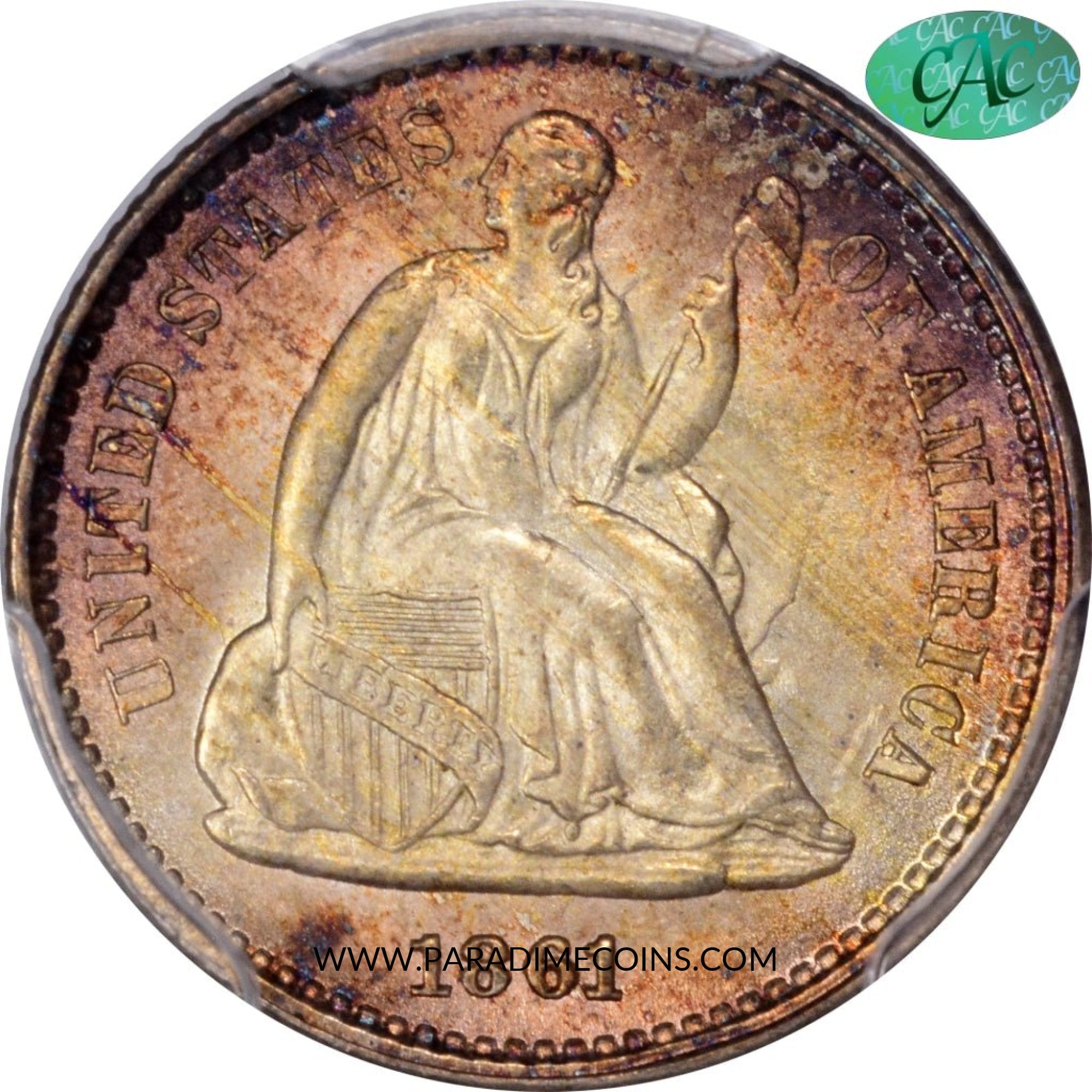 1861/0 H10C MS66+ PCGS CAC - Paradime Coins | PCGS NGC CACG CAC Rare US Numismatic Coins For Sale