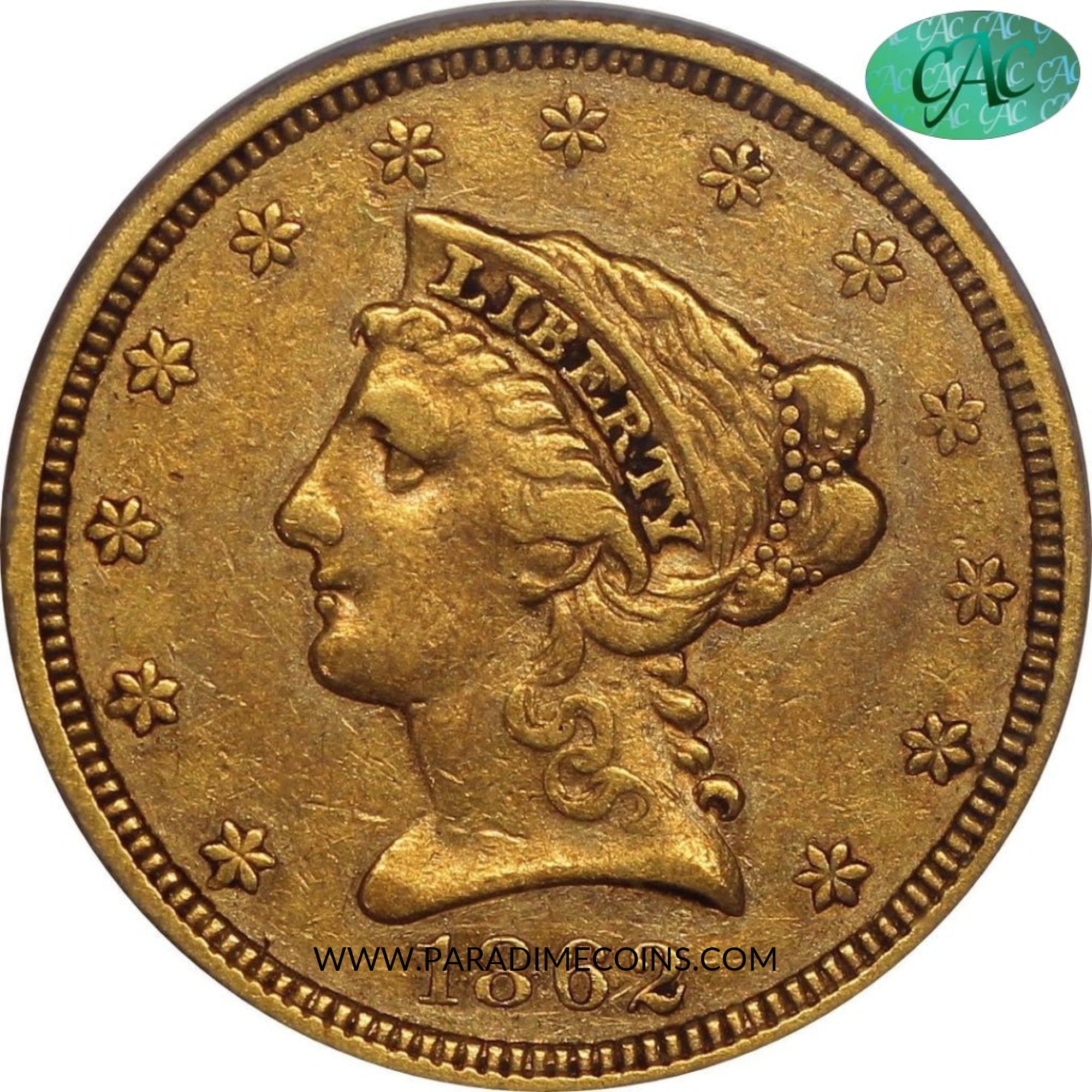 1862 $2.5 XF40 PCGS CAC - Paradime Coins | PCGS NGC CACG CAC Rare US Numismatic Coins For Sale