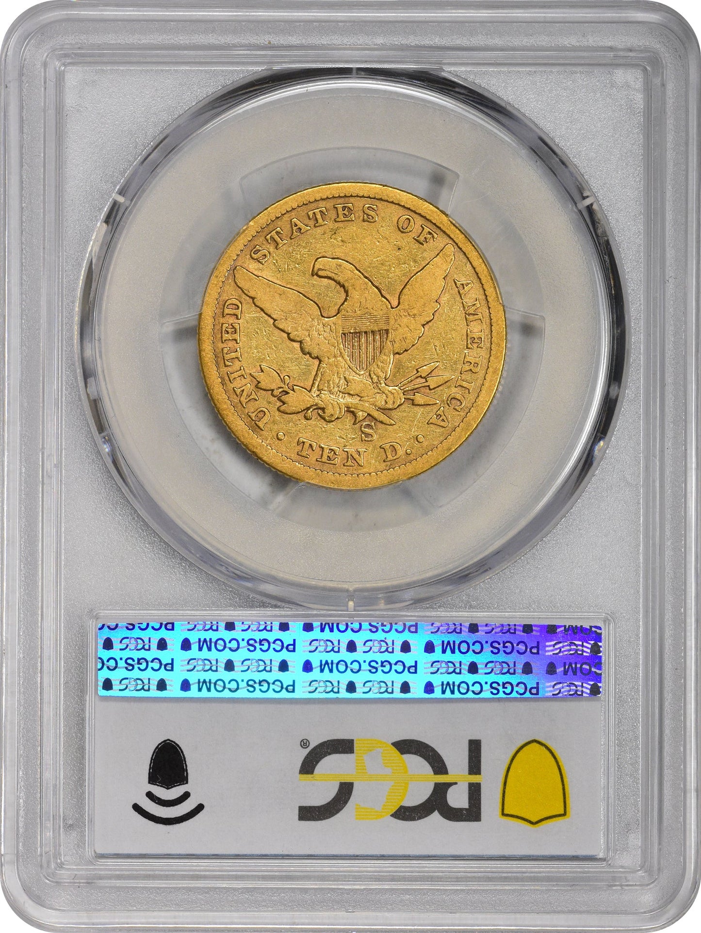 1862-S $10 F15 PCGS CAC - Paradime Coins | PCGS NGC CACG CAC Rare US Numismatic Coins For Sale