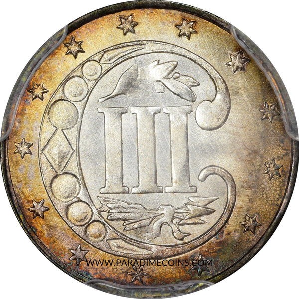 1862/1 3CS MS66 PCGS - Paradime Coins | PCGS NGC CACG CAC Rare US Numismatic Coins For Sale
