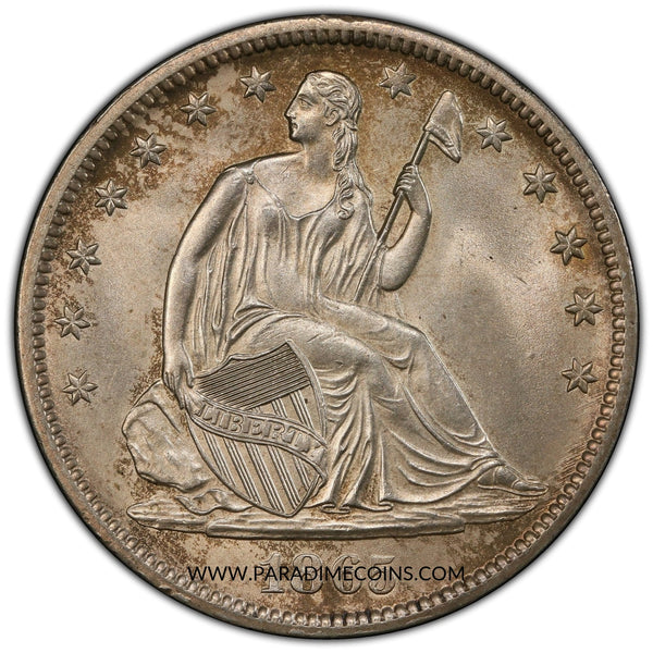 1865-S 50C MS64+ PCGS - Paradime Coins | PCGS NGC CACG CAC Rare US Numismatic Coins For Sale