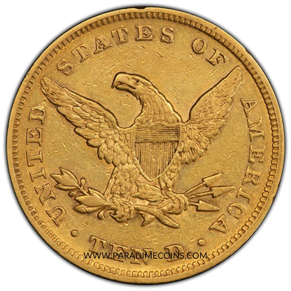 1865 $10 XF45 PCGS - Paradime Coins | PCGS NGC CACG CAC Rare US Numismatic Coins For Sale